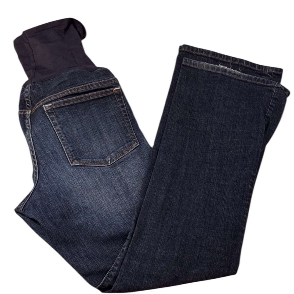 GAP Maternity Jeans Size 6 Dark Wash Bootcut Flare Stretch EUC
